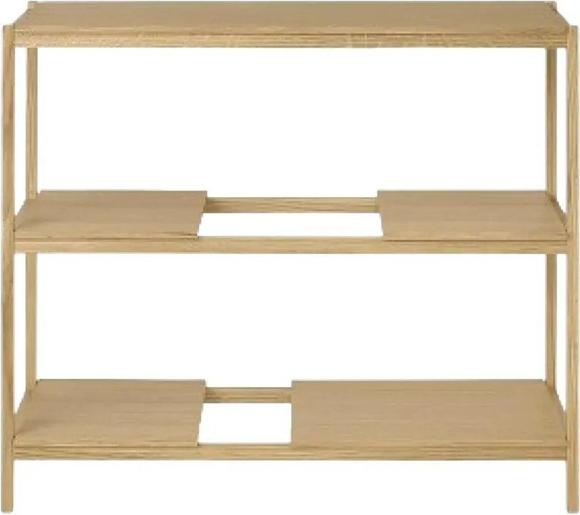 Natúr színű polcos állvány tölgyfa dekorral 105x92x40 cm Sukoya – Blomus