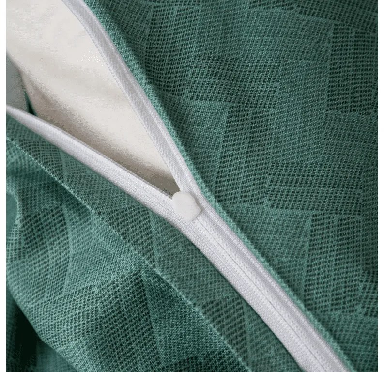 Mikroflanel ágynemű ZEFELLE sötétzöld Ágyneműhuzat mérete: 2 db 70 x 90 cm | 200 x 220 cm