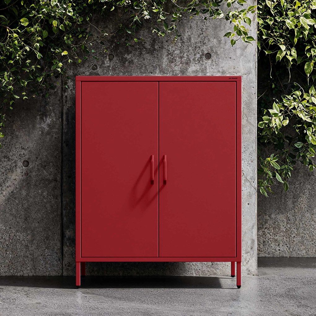 Szafka z półkami VITO, 800 x 1015 x 400 mm, Modern: czerwona