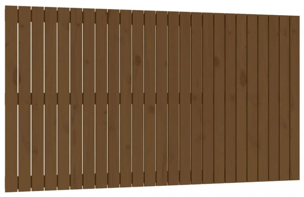 mézbarna tömör fenyőfa fali fejtámla 159,5x3x90 cm