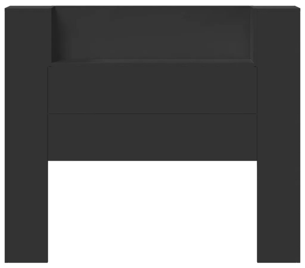 fekete áthidalószekrény LED-világítással 120 x 16,5 x 103,5 cm