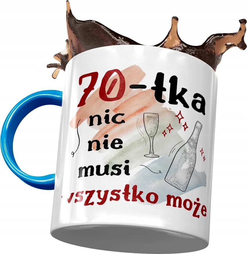 Kék Bögre Születésnapra 70 70-es 70-es évek nyomott mintával