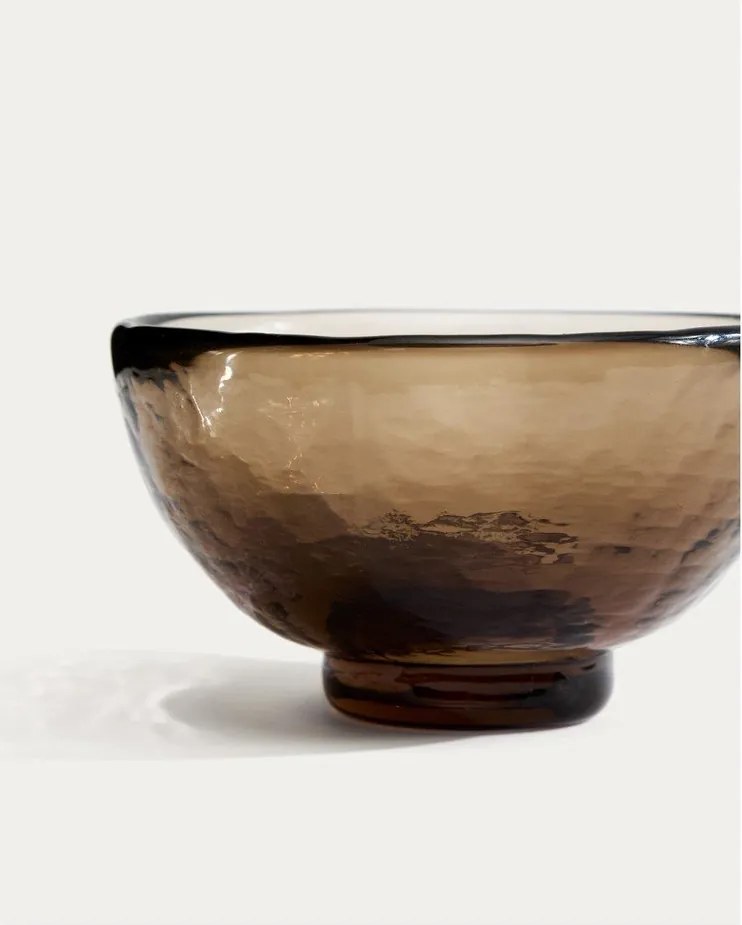 Barna üveg tálka Sileia – Kave Home