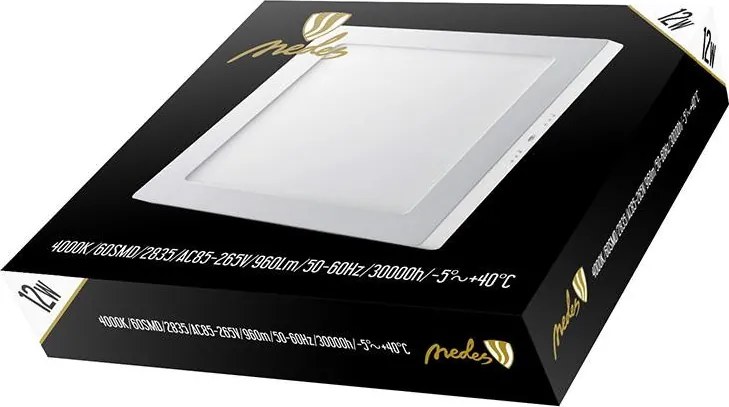 LED panel 12W / PSSF / SMD / 4000K / WH - LPL423