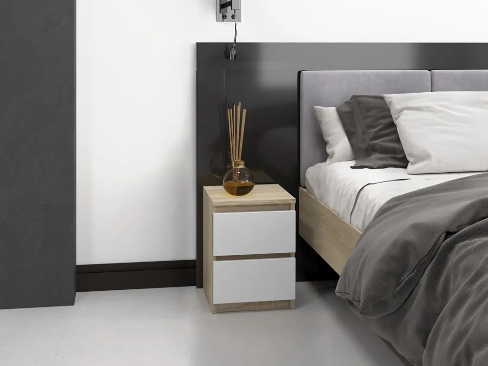 Odell M2 MIX éjjeliszekrény, 30x40x30 cm, fehér-sonoma