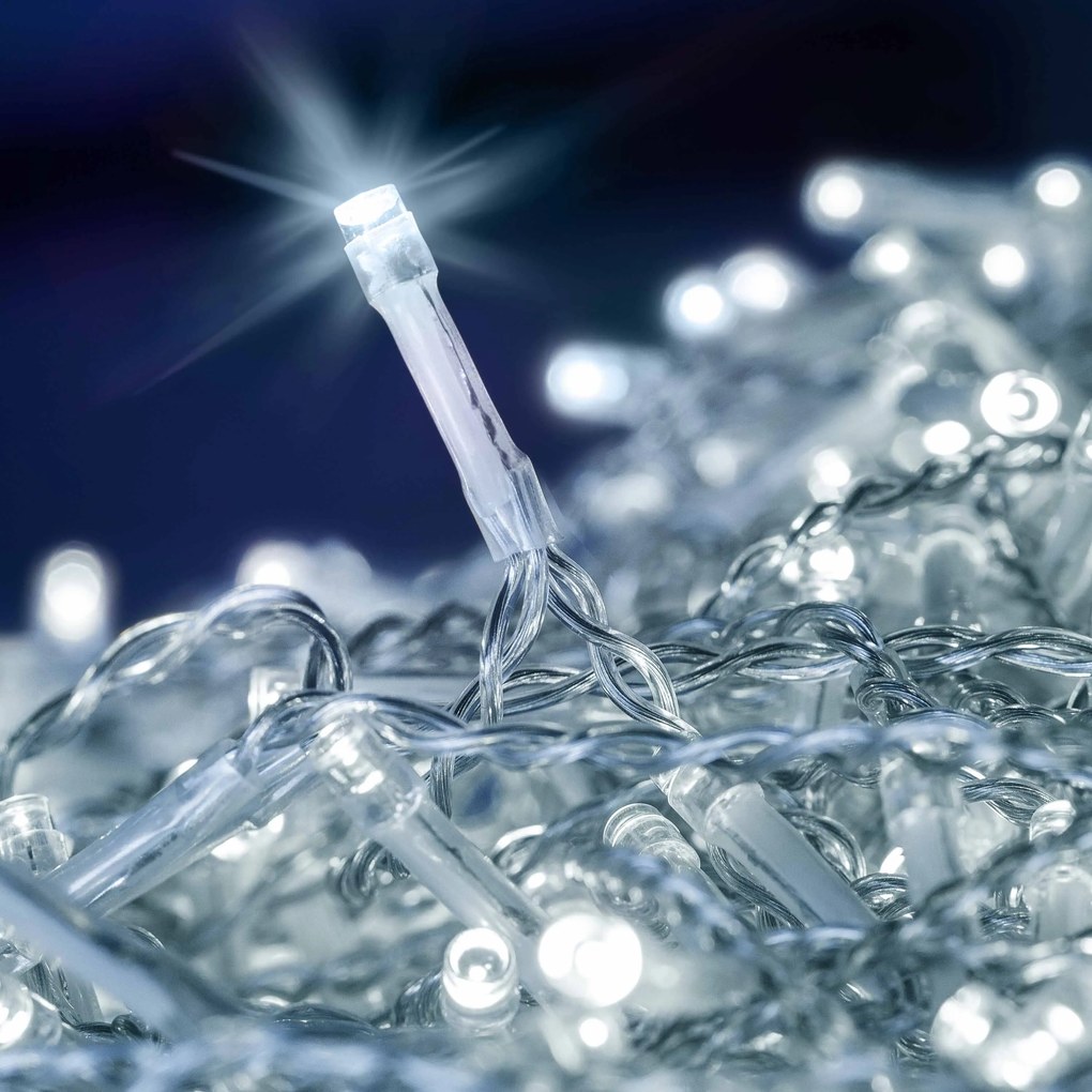 Monzana CECIL karácsonyi fényfüzér, 10m, hideg fehér