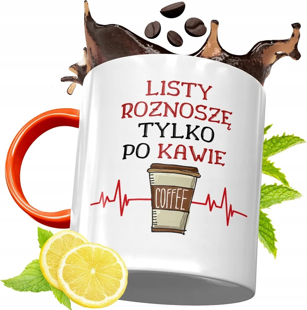 Narancssárga Bögre Postásnak Ajándék fényképes nyomattal