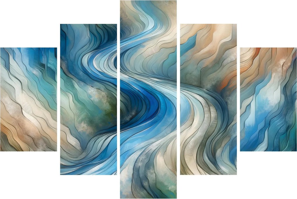Kép - Absztrakt áramlat (150x105 cm)