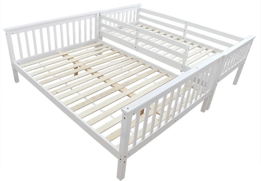 Emeletes, kinyitható ágy , fehér, BAGIRA