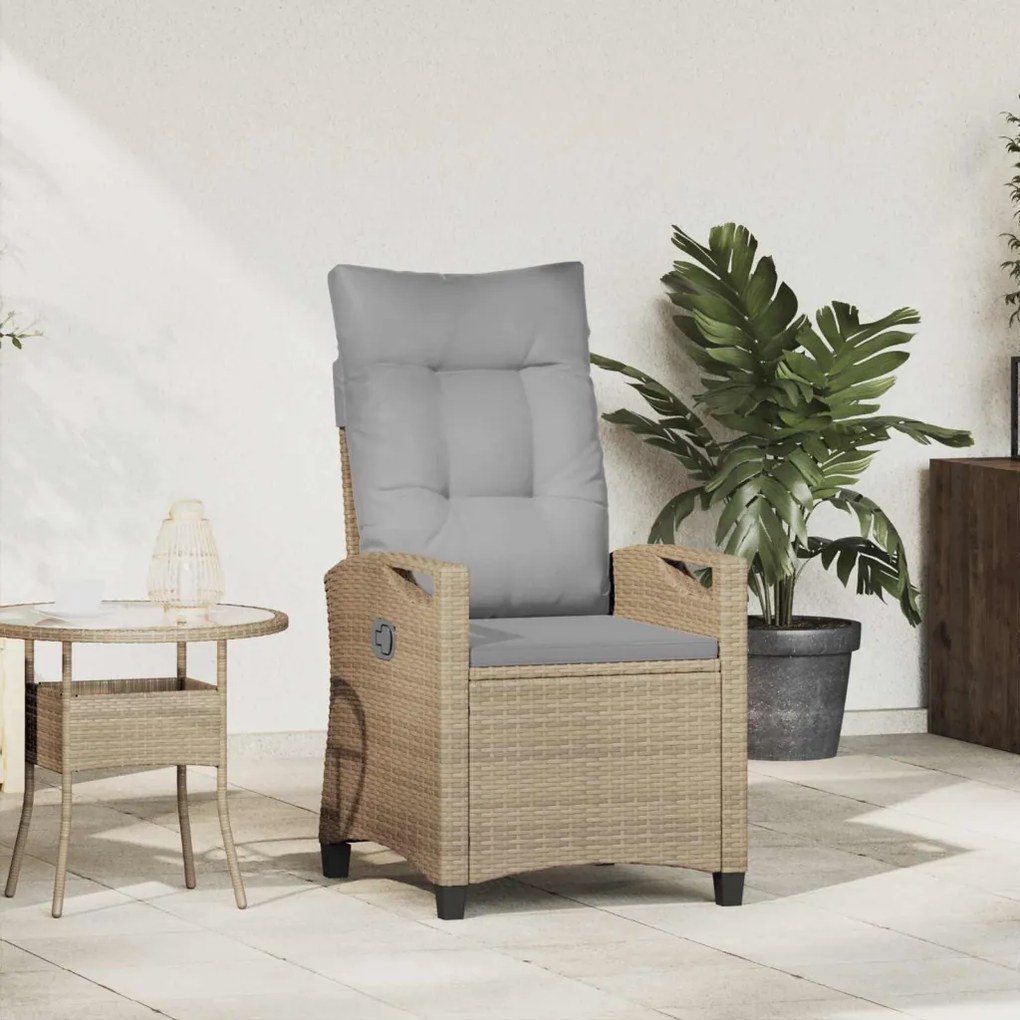 Fekvő Kerti Szék Beige és Világosszürke 56 x 60 x 112 cm