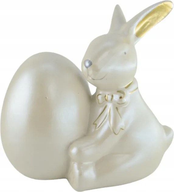 Gyöngy nyuszi figura tojással Paula