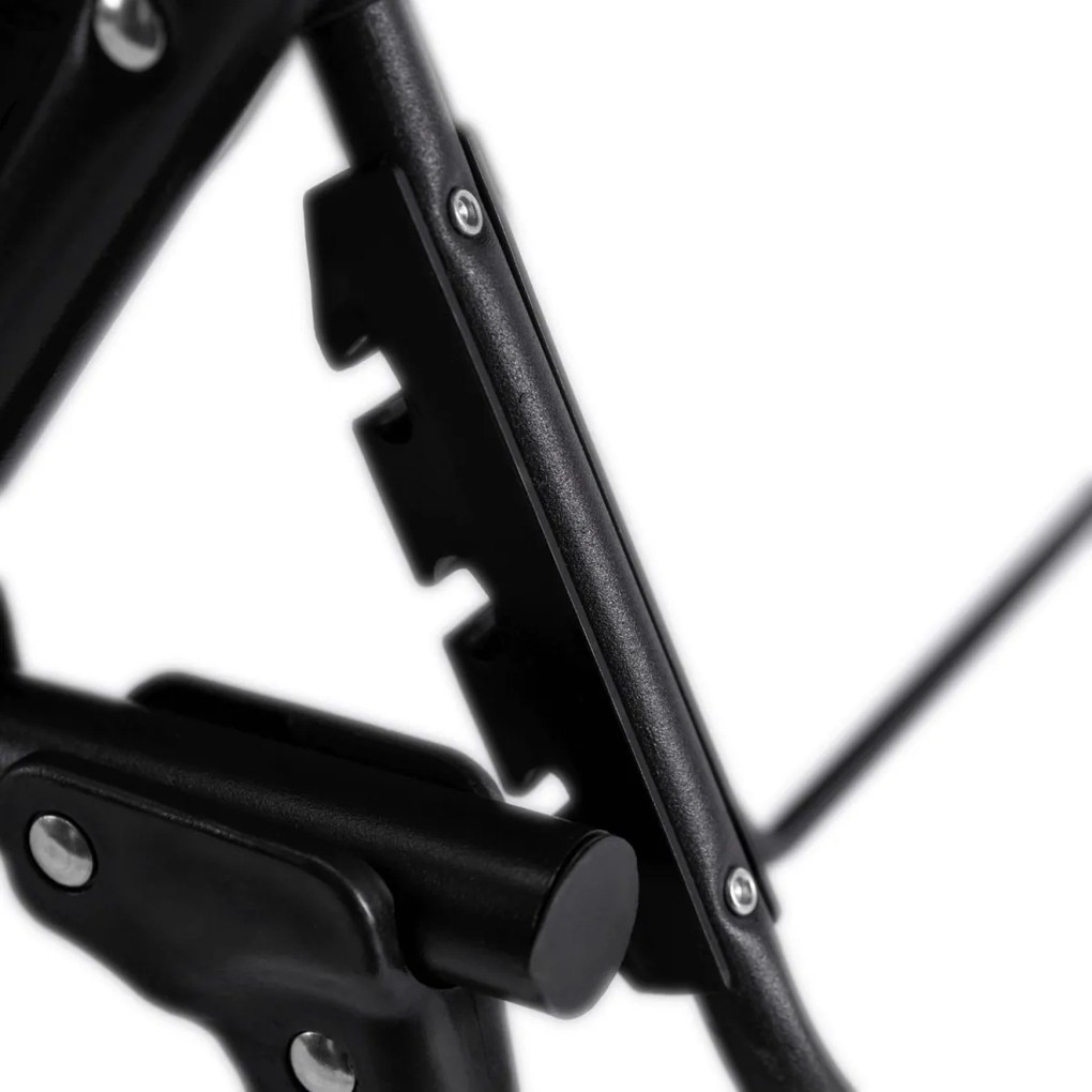 Leżak Ogrodowy Łóżko Polowe VENUS Czarne