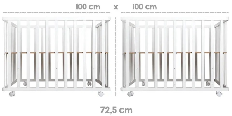 Fehér járóka 100x100 cm Little stars – Roba