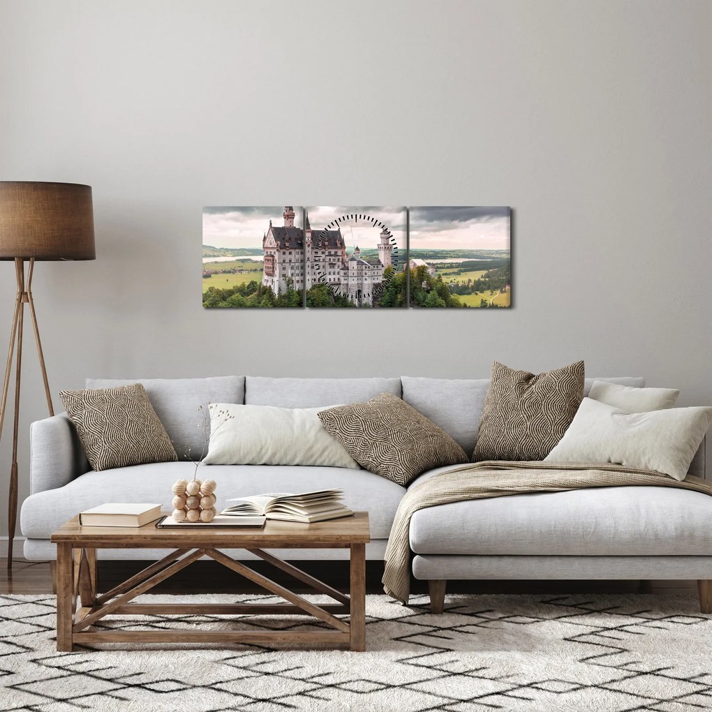 Kép - Vár sziklákon (órával) (90x30 cm)