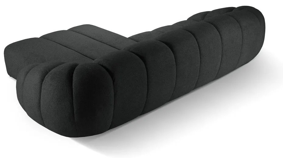 Fekete sarokkanapé (jobb oldali) Diana – Micadoni