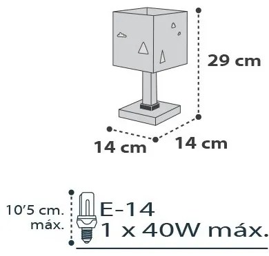 Dalber D-73241 - Gyerek lámpa HELLO LITTLE 1xE14/40W/230V