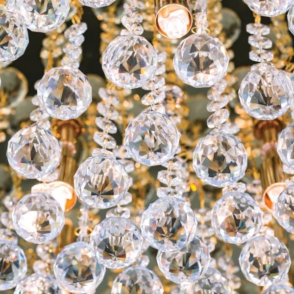 Orion DLU 2378/9/62-Kristály mennyezeti lámpa GLORIA 9xG9/40W/230V átm. 62 cm arany