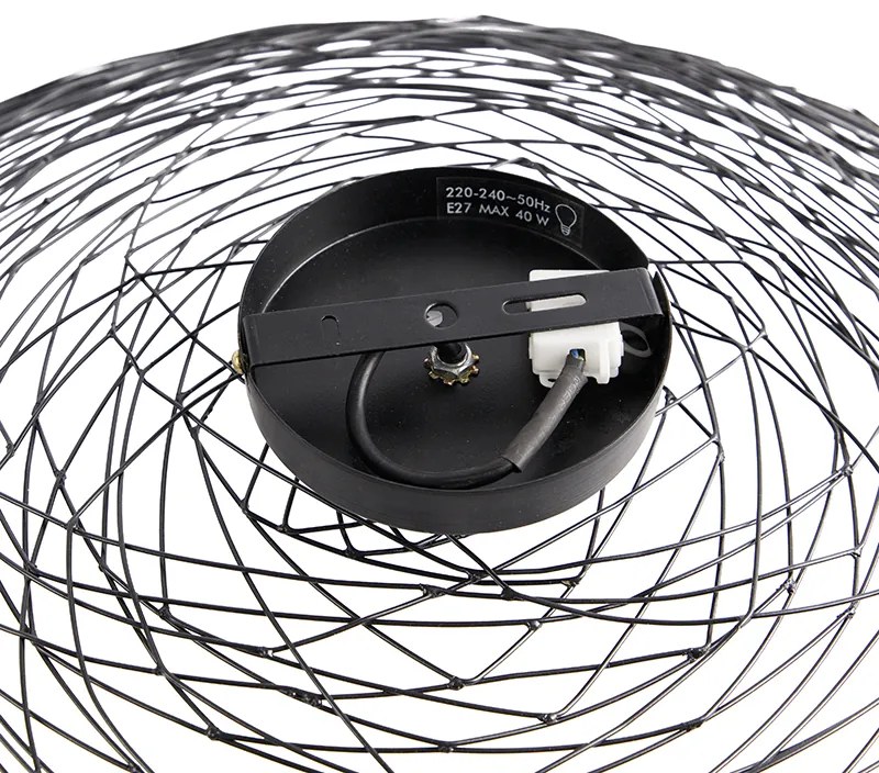 Keleti mennyezeti lámpa fekete 60 cm - Glan