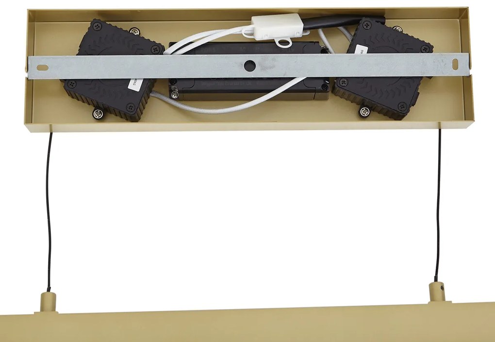 Modern függőlámpa sárgaréz színben, átlátszó üveggel - Catch