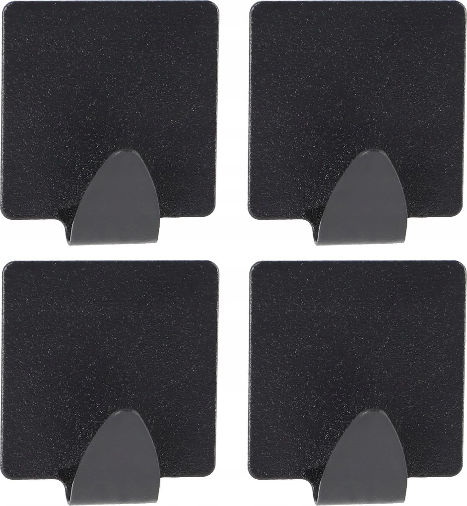 Akasztó Törölköző Akasztó Fali Tartó Akasztó Fekete Öntapadós 4db