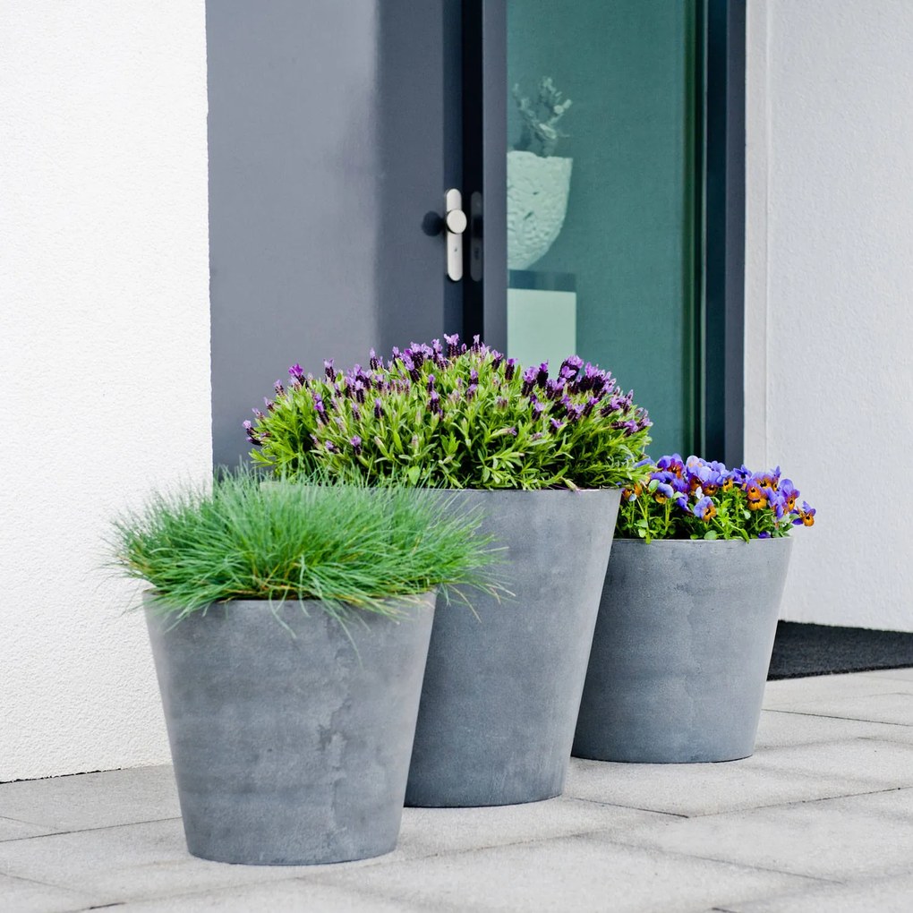 Pottery Pots Vödrös ültetőgép, szürke színben, többféle méretben - PotteryPots méret: H - h 60 cm, ⌀ 68 cm
