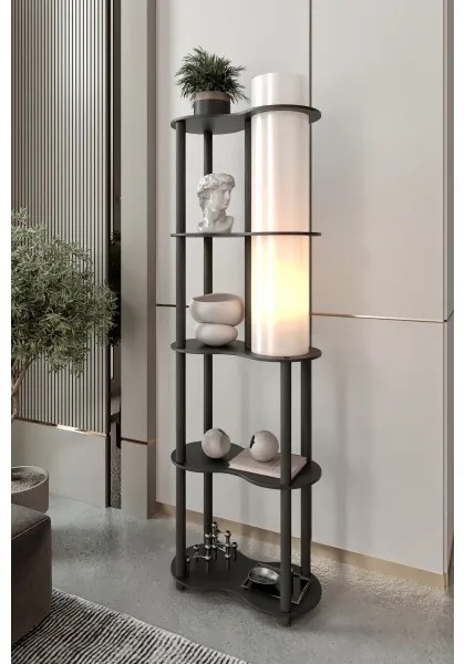 Polcos állólámpa NOTO 1xE27/40W/230V fekete