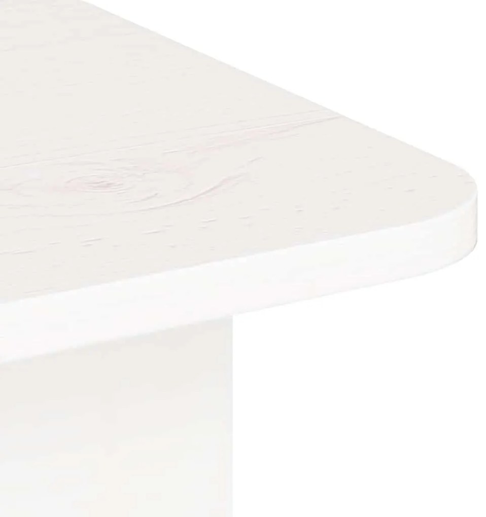 Dohányzóasztal Fehér 80 x 39,5 x 33,5 cm Tömör fenyőfa
