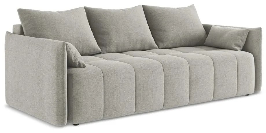 Világosszürke kinyitható-tárolóhelyes kanapé 225 cm Moku – Makamii