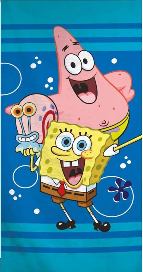SpongyaBob Under the Sea fürdőlepedő, strand törölköző 70x140cm (Fast Dry)