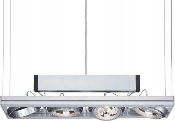 Függesztett lámpatest téglalap alakú fehér 40W/840 4xAR111 Led Flash 1S Relco