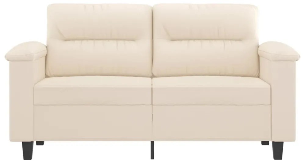 kétszemélyes bézs mikroszálas szövetkanapé 120 cm
