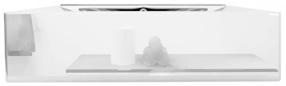 vidaXL ezüstszínű kerámia mosdókagyló túlfolyóval 60 x 46 x 16 cm