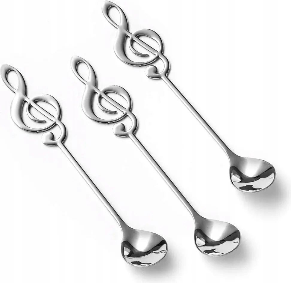 Zenei Kanál Violinkulcs 3 Db-os Ezüst Rozsdamentes Acél Szett
