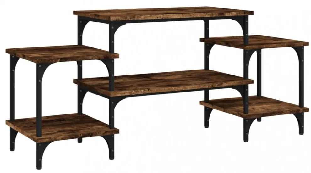 füstös tölgy színű szerelt fa TV-szekrény 117x35x52 cm