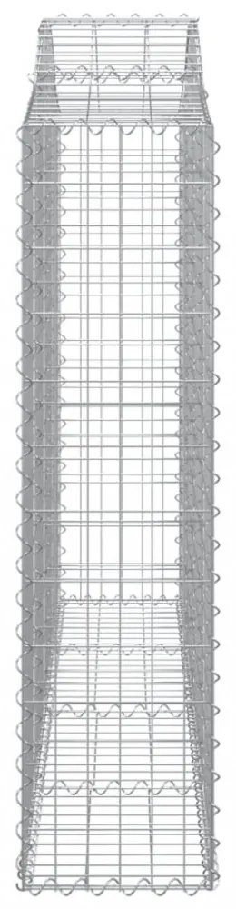 8 db íves horganyzott vas gabion kosár 200x30x120/140 cm