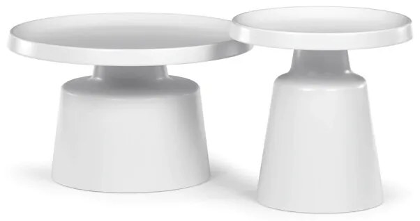 Fehér Fém Dohányzóasztal 69×69 cm. CT-F4114 WT