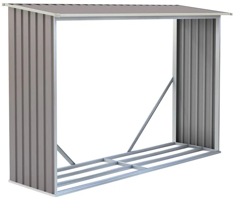 Tüzifa tároló G21 WOH 181 - 242 x 75 cm, szürke