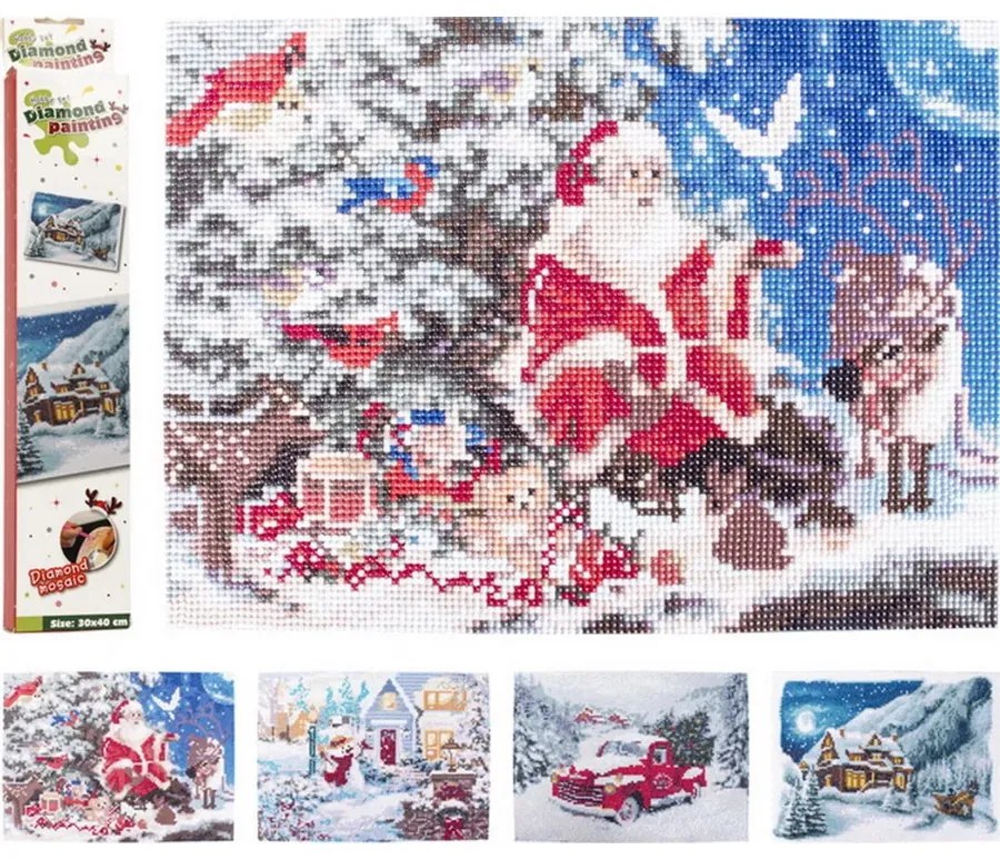 Karácsonyi gyémántfestő 30 cm x 40 cm