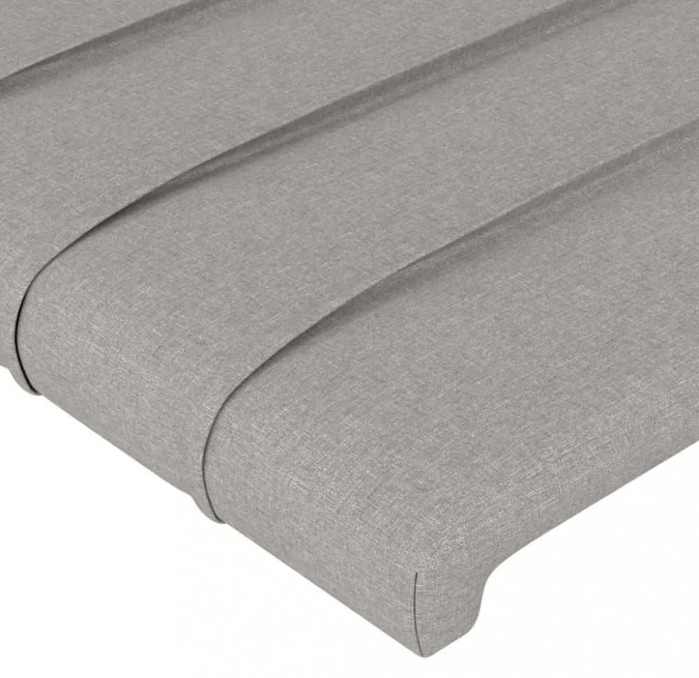 világosszürke szövet LED-es fejtámla 200x5x78/88 cm