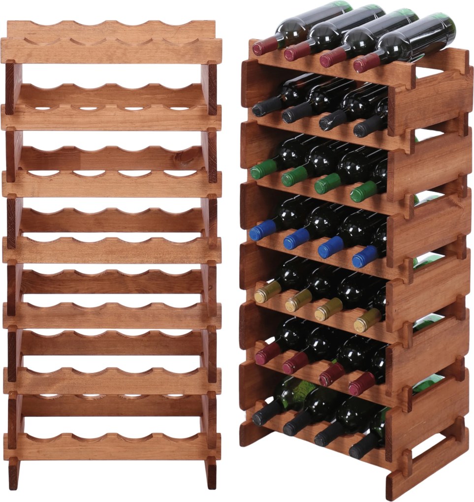 Bortartó állvány moduláris palacktartó 7x4 nyomógombos szerelés szerszám nélkül