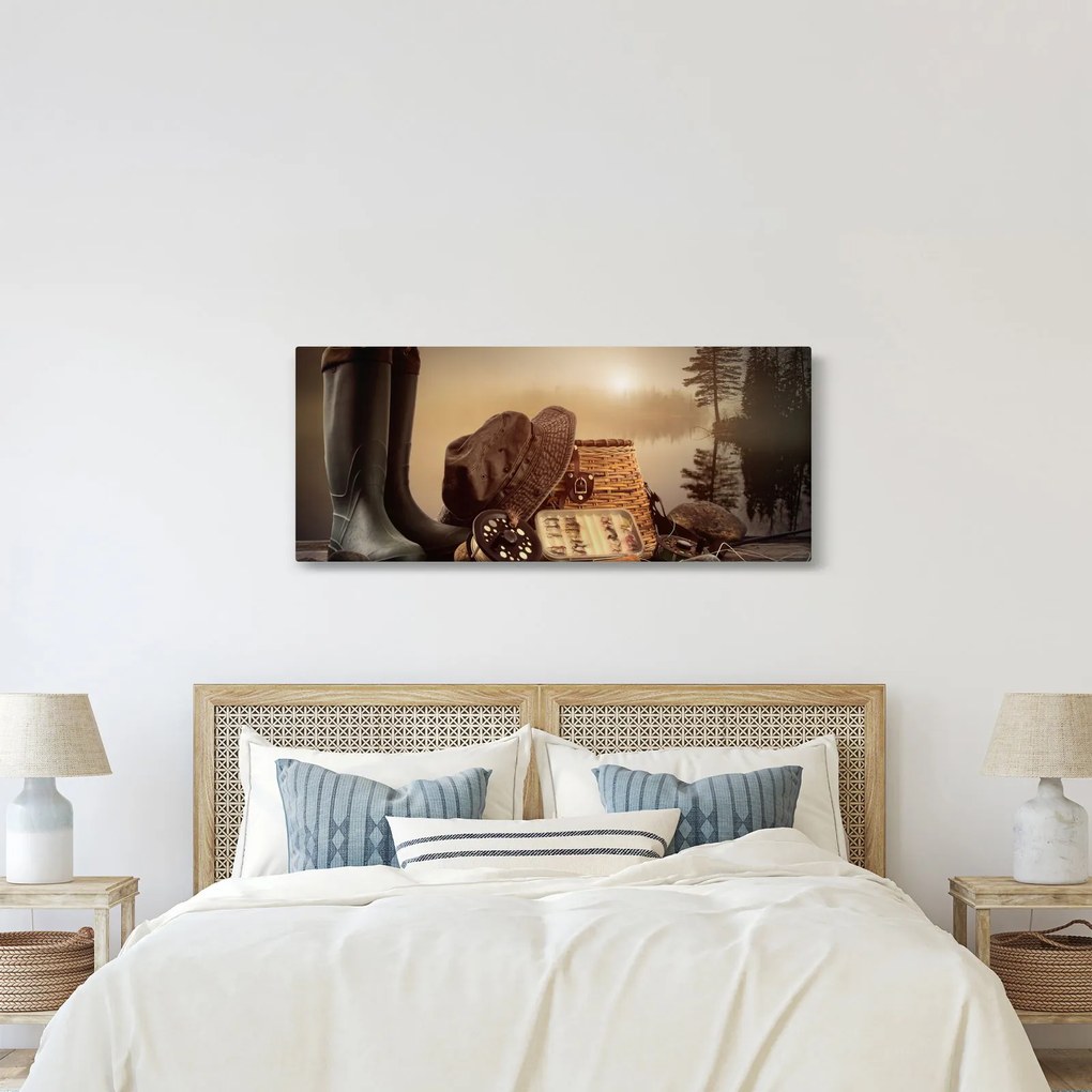 Kép - Halászati csendélet (120x50 cm)