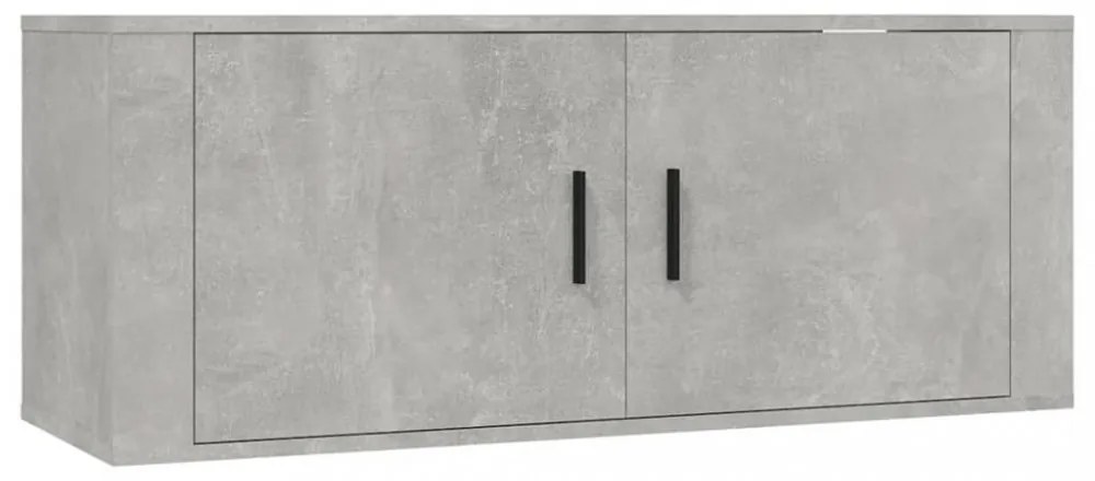 betonszürke fali TV-szekrény 100x34,5x40 cm