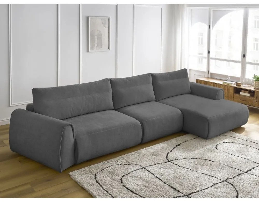 Szürke sarokkanapé Aden – Bobochic Paris