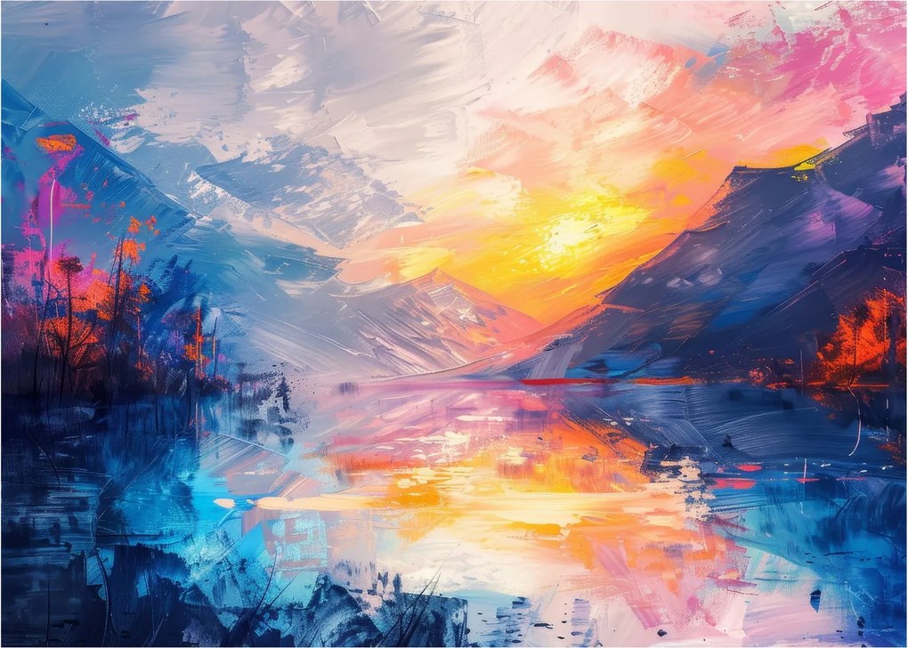 Üveg kép - Tájképfestészet (70x50 cm)