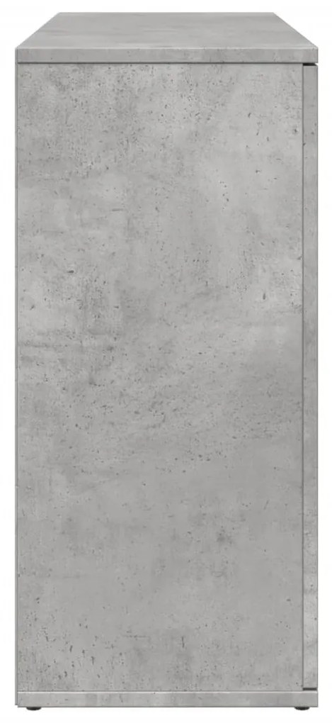 betonszürke szerelt fa tálalószekrény 90,5 x 29,5 x 65 cm