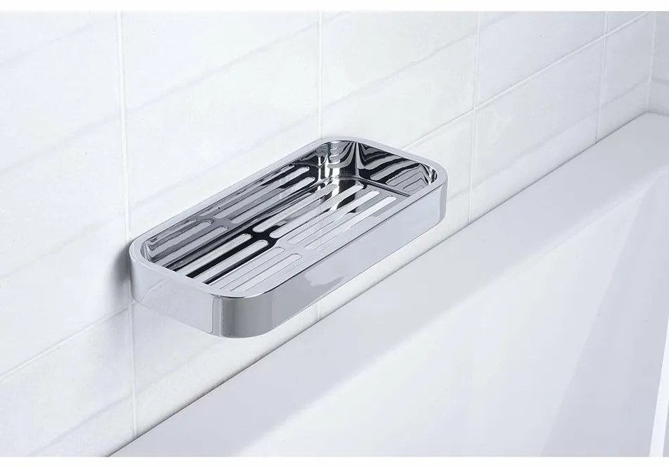GEDY 3218 Smart polc zuhanyzóba, 24,1 x 3 x 11,1 cm, ezüst