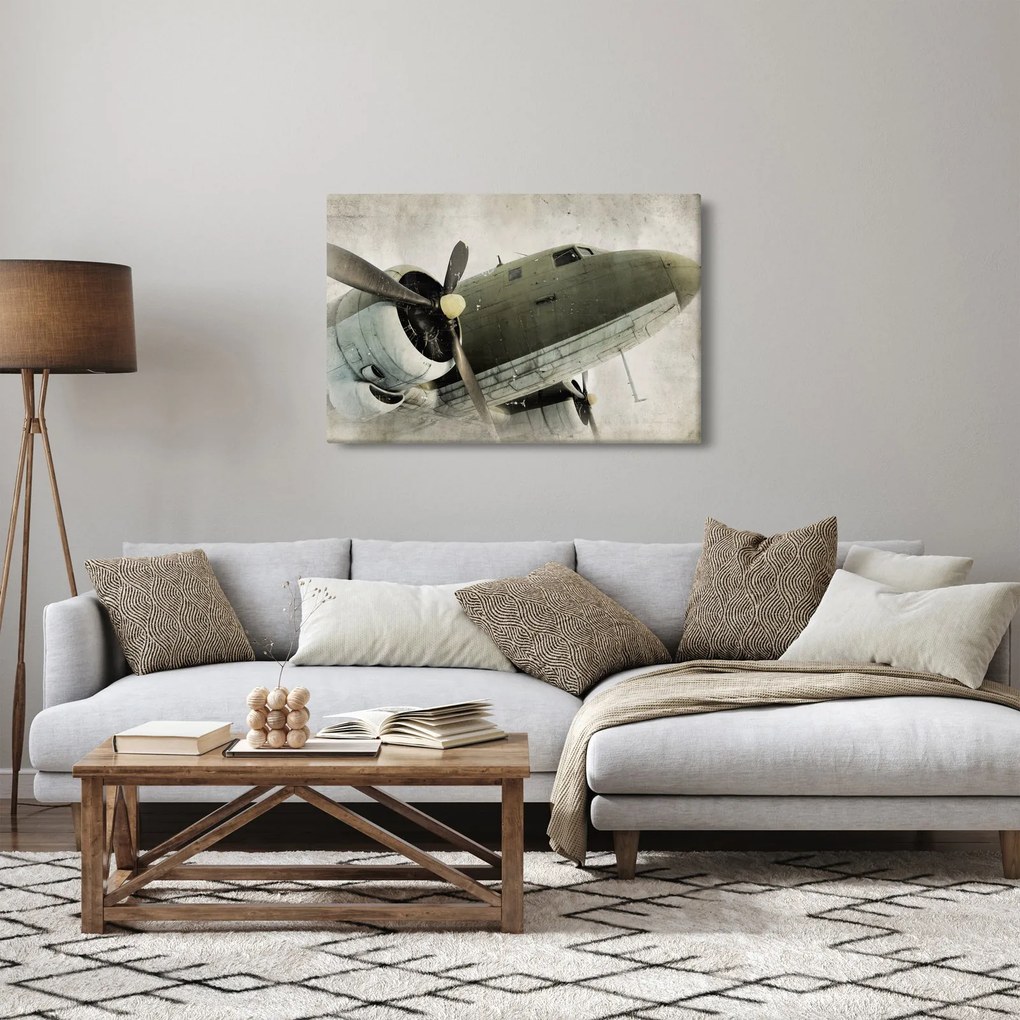 Kép - Régi légcsavaros repülőgép (90x60 cm)