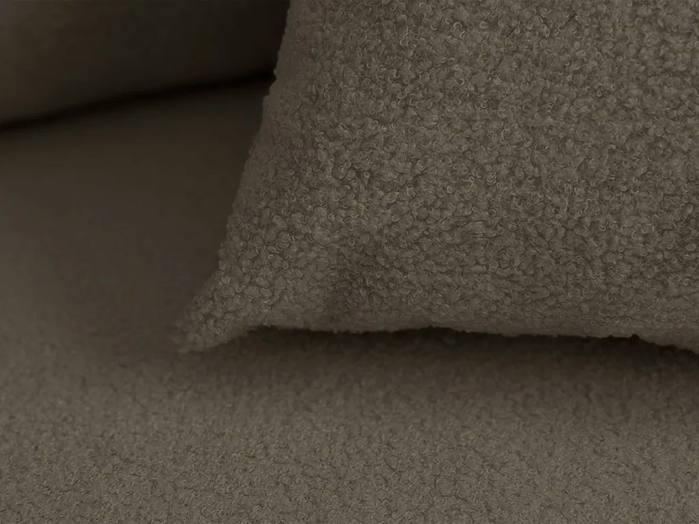 SMART BOUCLE L alakú kihúzható, megfordítható sarokkanapé 232x143 cm, szürkésbarna