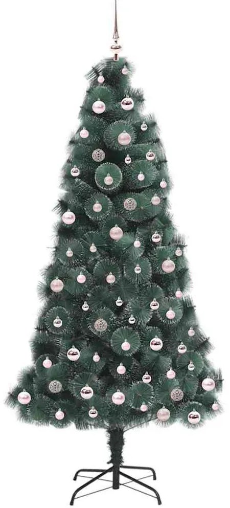 Műfenyő, előre világított karácsonyfagolyó készlettel 240 cm