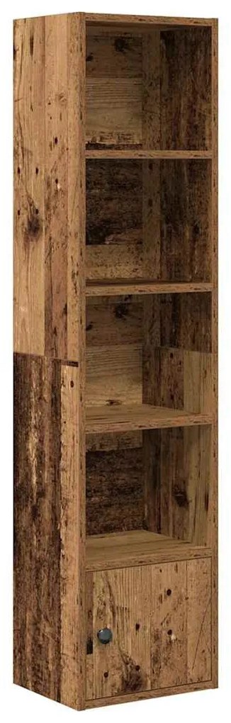 antik fa színű szerelt fa könyvszekrény 31x24x127 cm